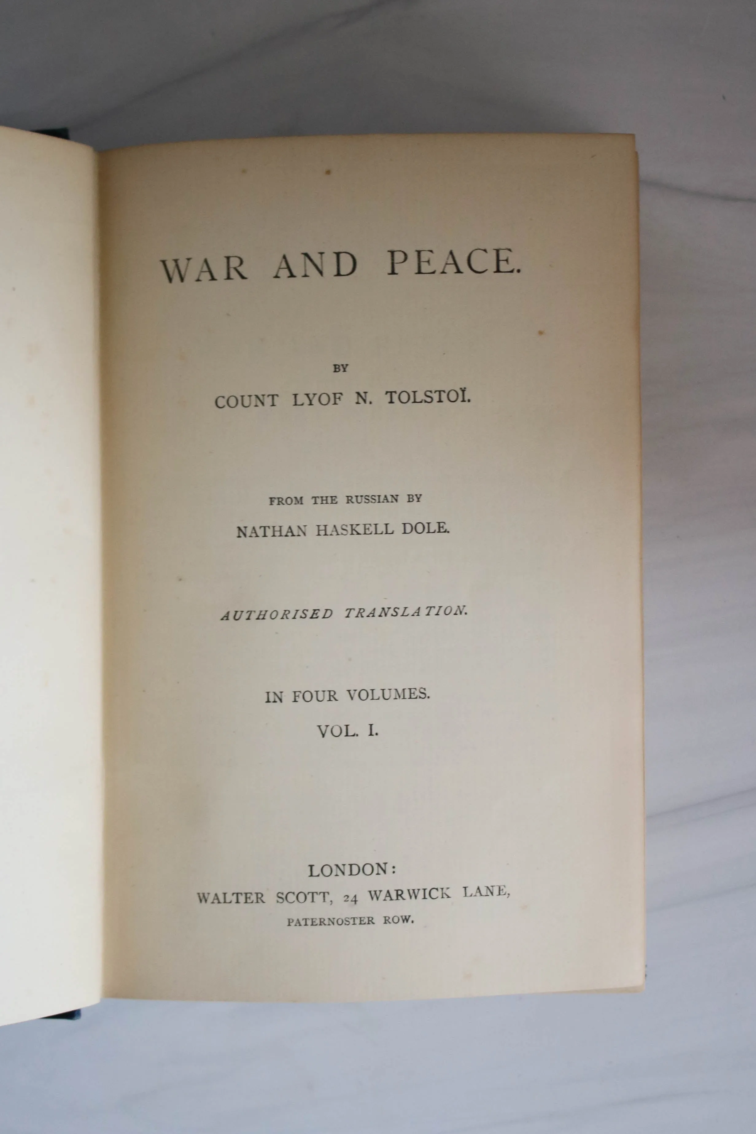 -War and Peace 4 Volume