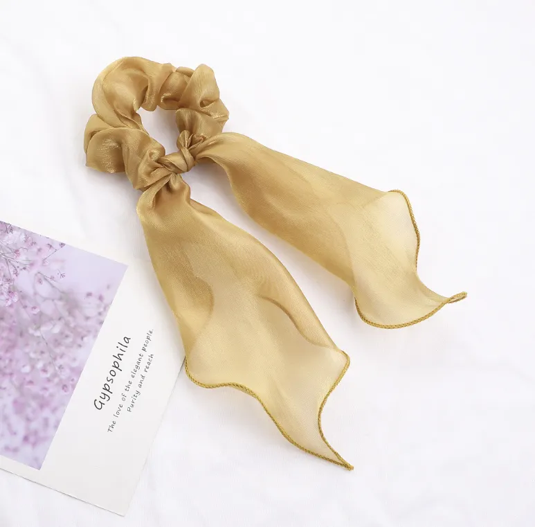 10 Pcs Hair Scrunchies Chiffon Scarf Hair Ties Elastic Hair Bands Ponytail Holder Flower Printed Hair Bobbles Vintage Accessories for Women Girls Bow