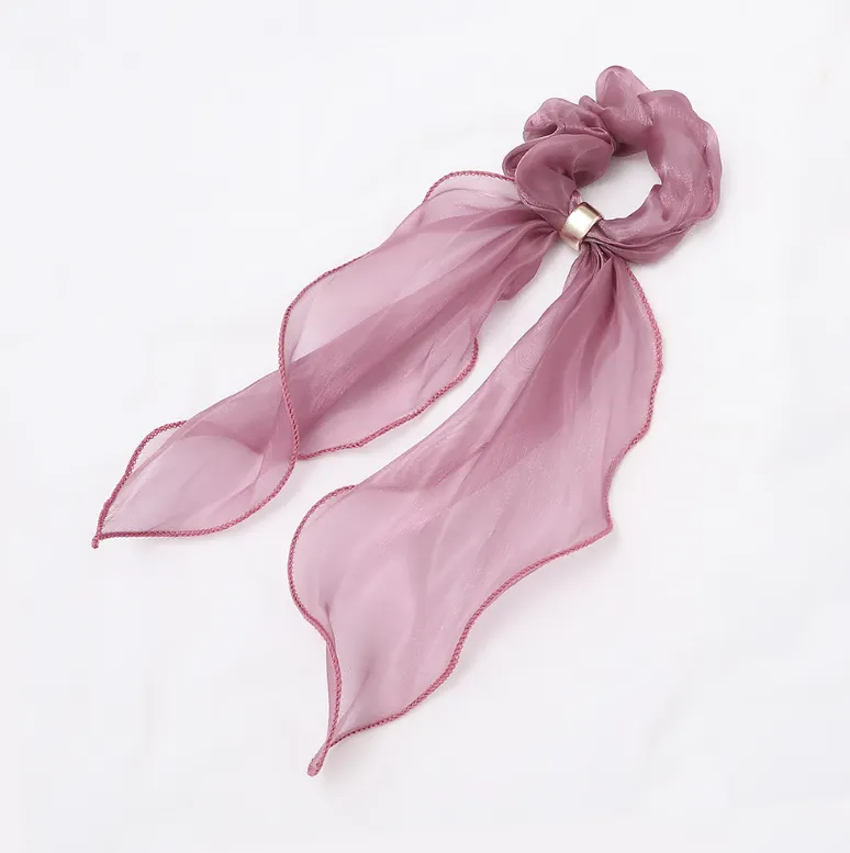 10 Pcs Hair Scrunchies Chiffon Scarf Hair Ties Elastic Hair Bands Ponytail Holder Flower Printed Hair Bobbles Vintage Accessories for Women Girls Bow