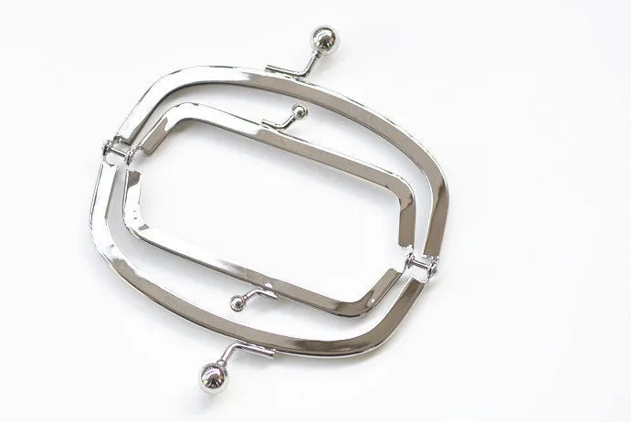 13cm (5") Silver Purse Frame Glue-in Style Bag Hanger Double Purse Frame