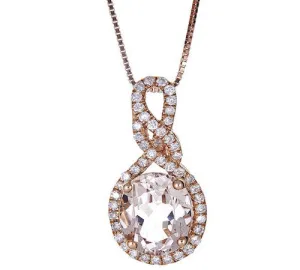 14K GOLD MORGANITE PENDANT SKU# 80057