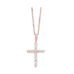 14KT Pink Gold & Diamond Stunning Neckwear Pendant  - 1/10 ctw