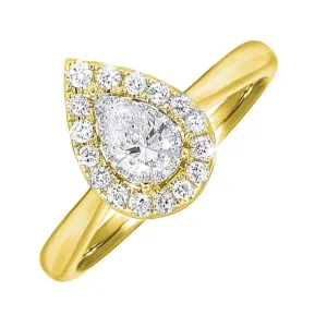 14KT White & Yellow Gold & Diamond Sparkle Fashion Ring  - 1/2 ctw