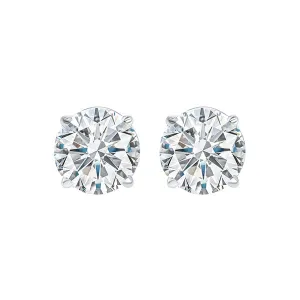 14KT White Gold & Diamond Fashion Earrings -1-1/2 ctw
