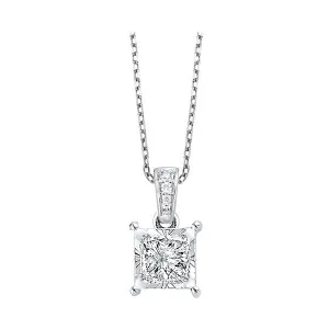 14KT White Gold & Diamond Tru Reflection Neckwear Pendant  - 3/4 ctw