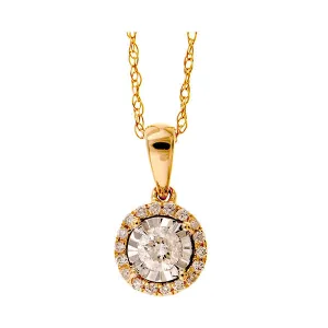 14KT Yellow Gold & Diamond Classic Book Neckwear Pendant  - 1/6 ctw