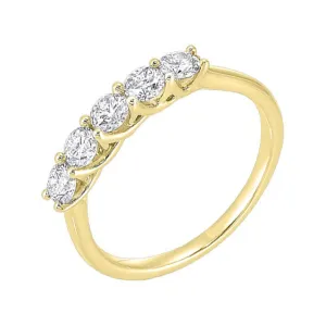14KT Yellow Gold & Diamond Sparkle Band Ring   - 1/4 ctw