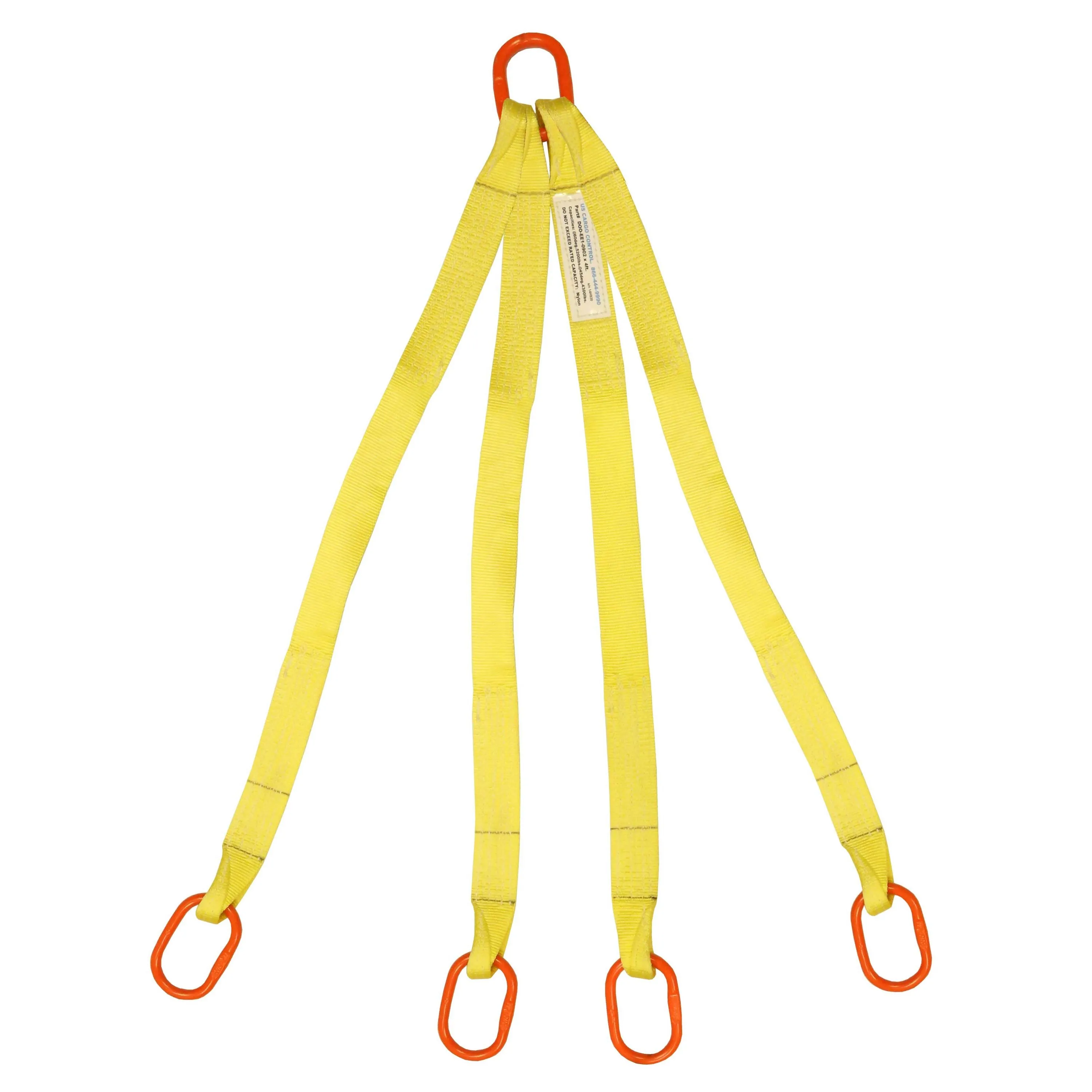 1"x3' (1 ply) Quad Leg Nylon Sling w/ Master Link Both Ends