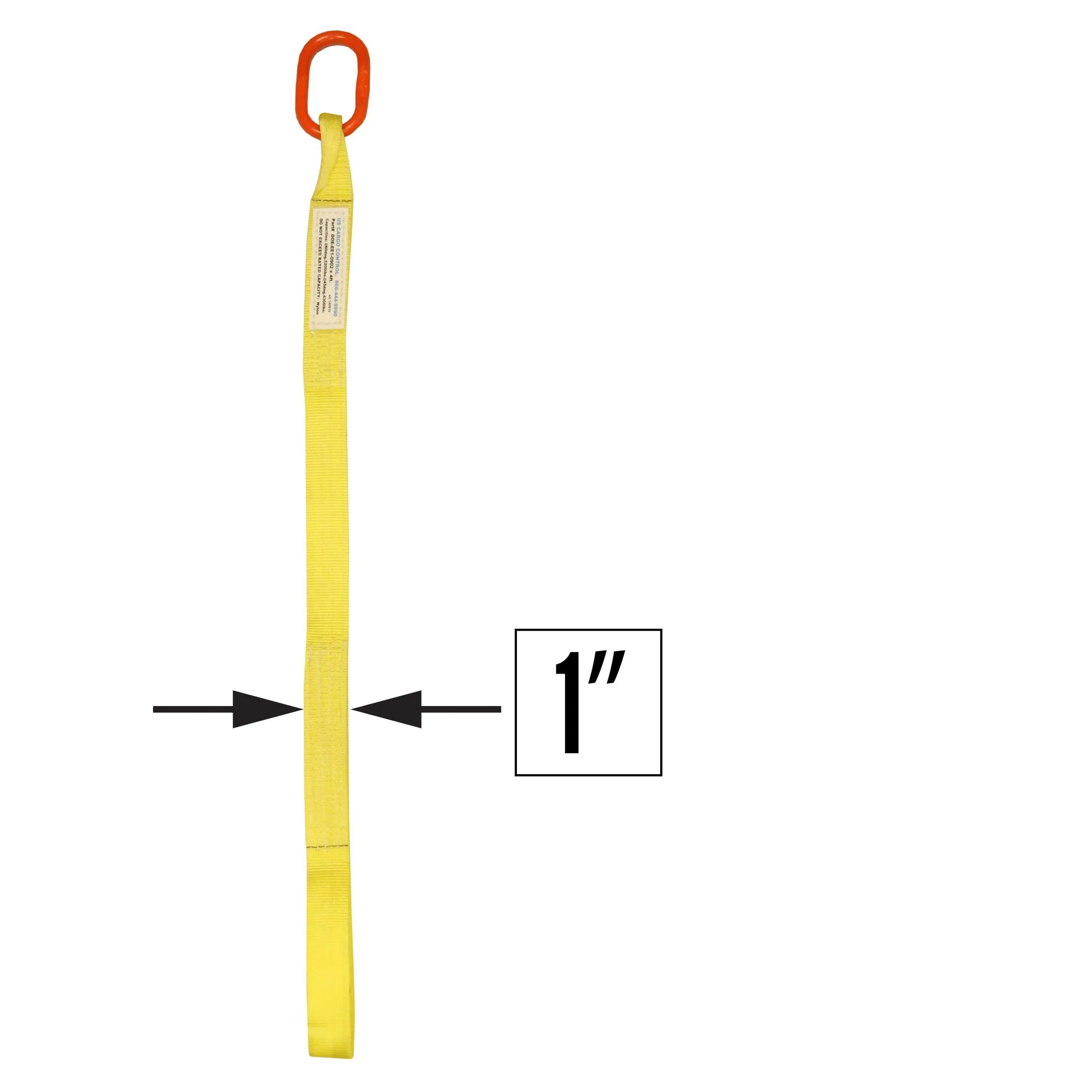 1"x3' (1 ply) Single Leg Nylon Sling w/ Master Link & Sewn Loop