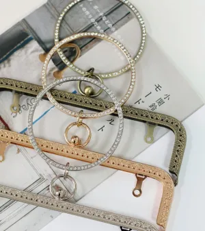 20.5cm ( 8") Purse Frame Clutch Bag Sewing Style With Round Handle Pick Color