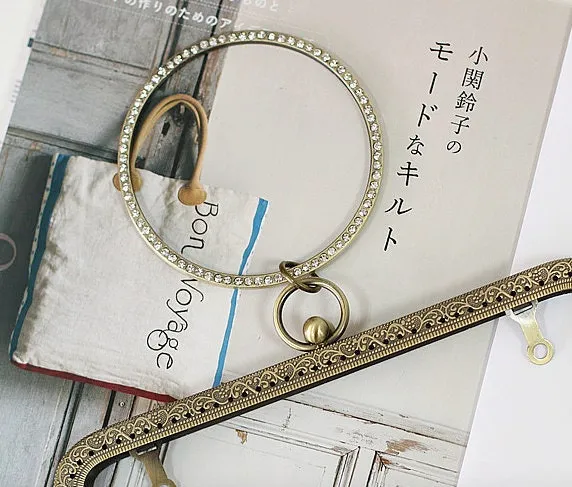 20.5cm ( 8") Purse Frame Clutch Bag Sewing Style With Round Handle Pick Color