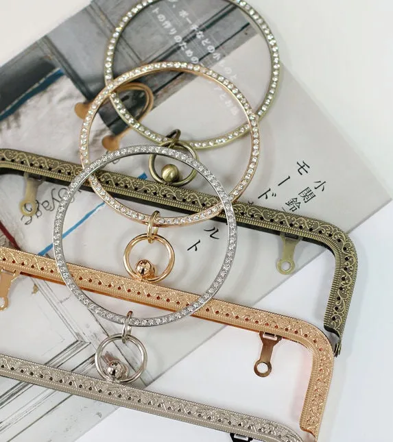 20.5cm ( 8") Purse Frame Clutch Bag Sewing Style With Round Handle Pick Color