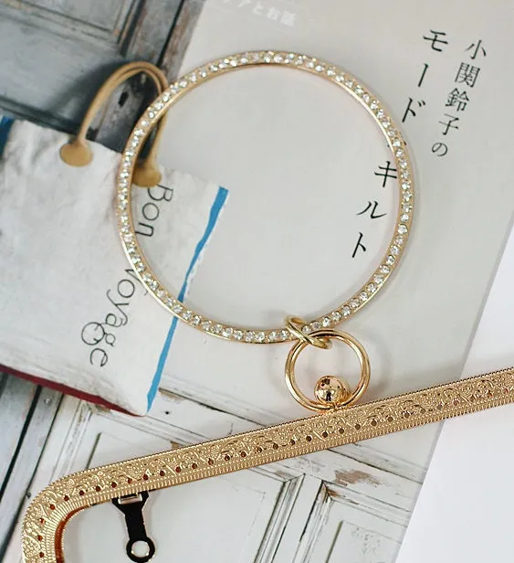 20.5cm ( 8") Purse Frame Clutch Bag Sewing Style With Round Handle Pick Color