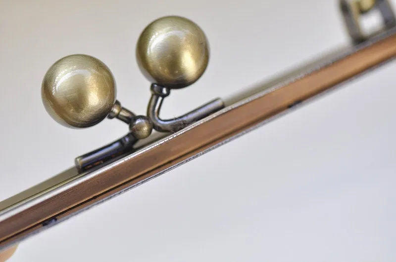 20cm (8") Brushed Bronze Purse Frame Brushed Brass Bag Hanger Side Opening Come With Screws 20x9cm