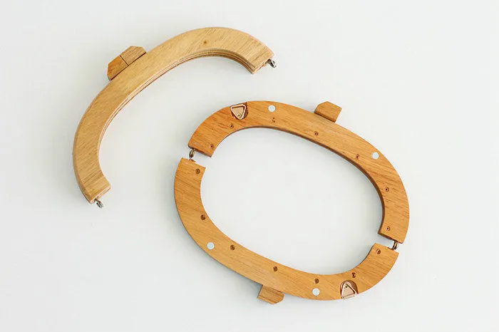 20cm ( 8") Retro Purse Frame / Wood Purse Frame With Screws