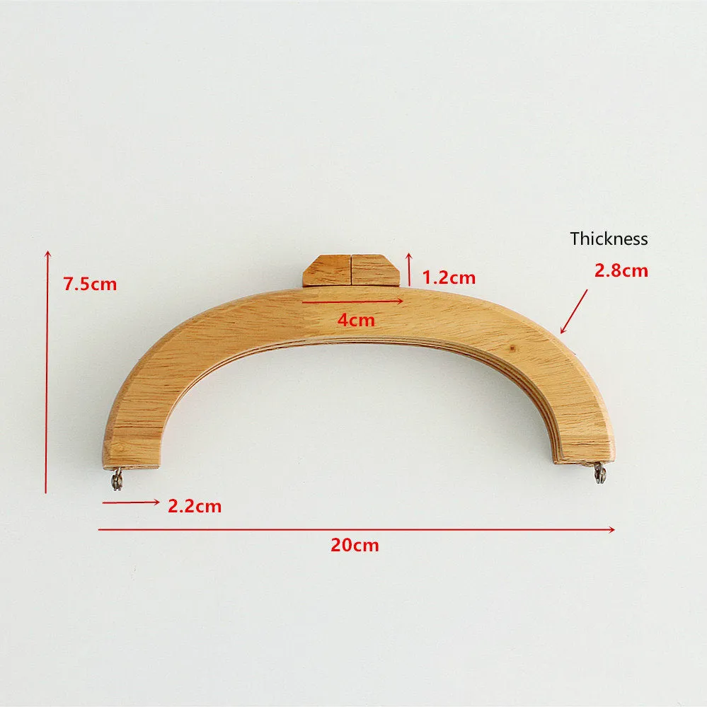 20cm ( 8") Retro Purse Frame / Wood Purse Frame With Screws