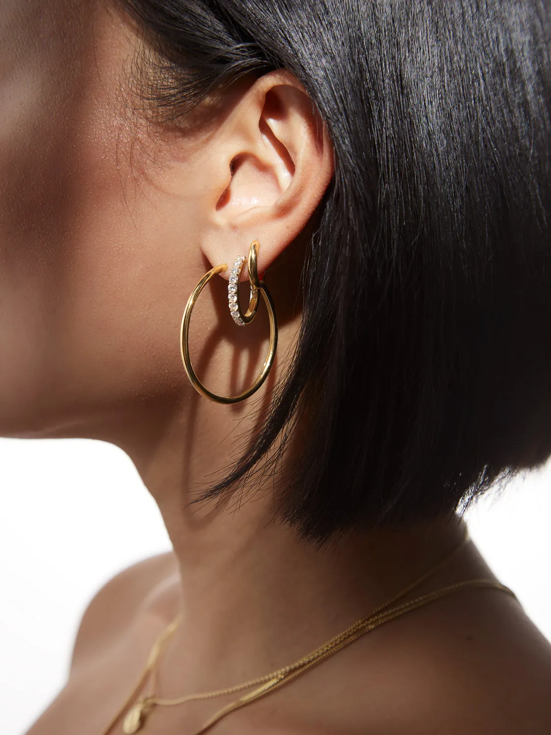 20MM DIAMOND BUBBLE HOOPS