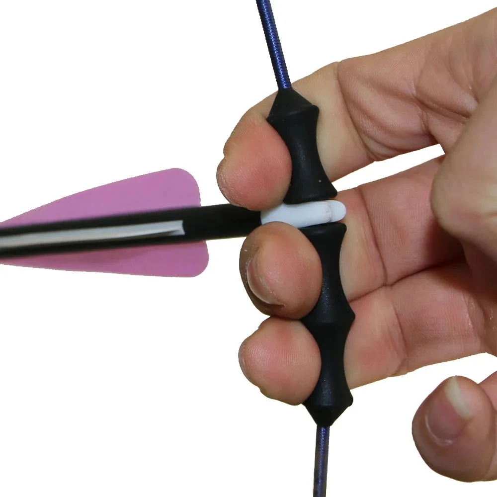 2pcs Bow String Silencer Stabilizer Silicon Finger Protector