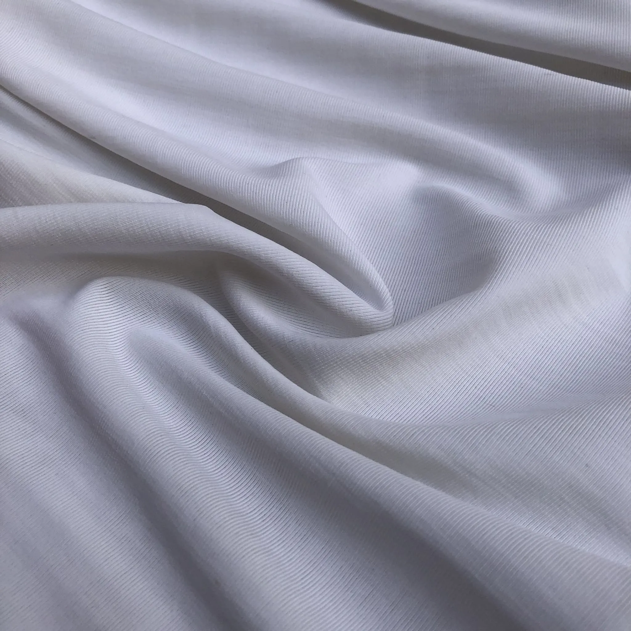 54" Solid White Nylon Spandex Lycra Stretch Blend Jersey Knit Fabric By the Yard