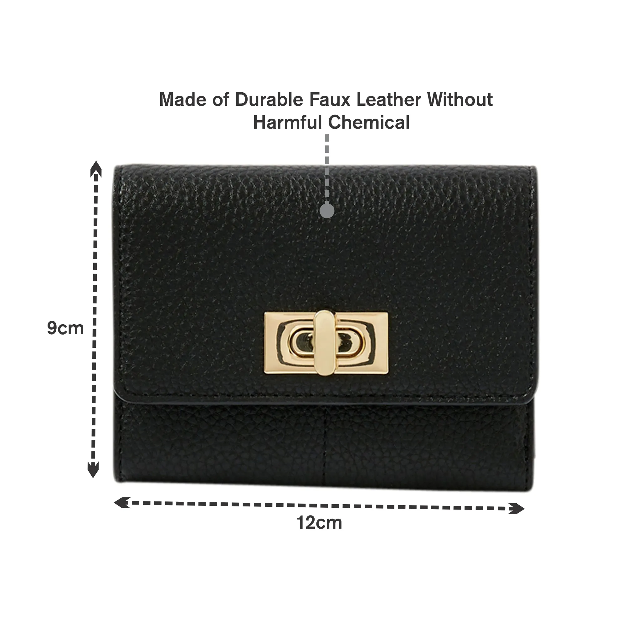 Accessorize London Women's Faux Leather Sandra Wallet - Black