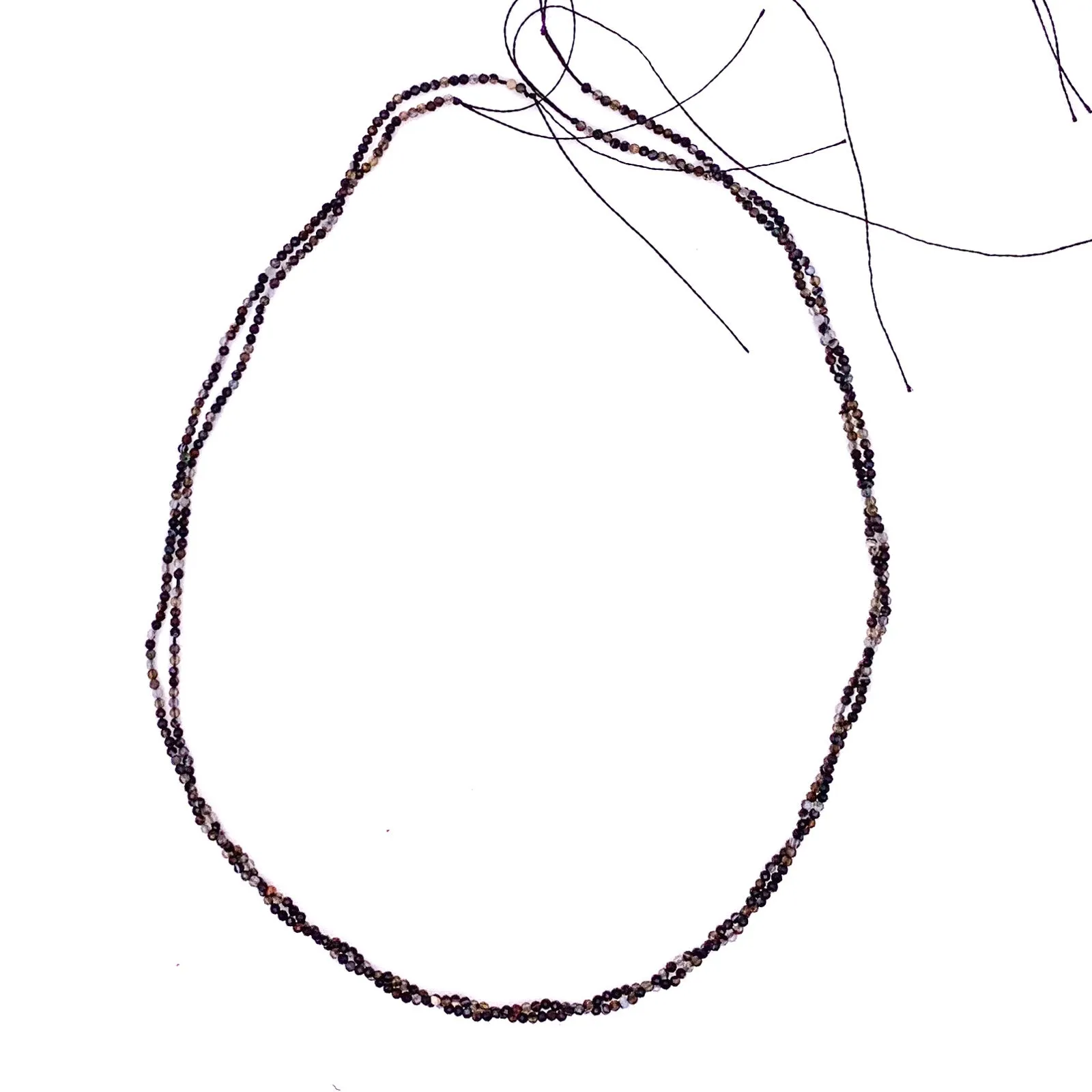 Agate Banded 2mm Faceted Rounds Bead Strand