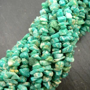 Amazonite Chip Beads 35" Strand