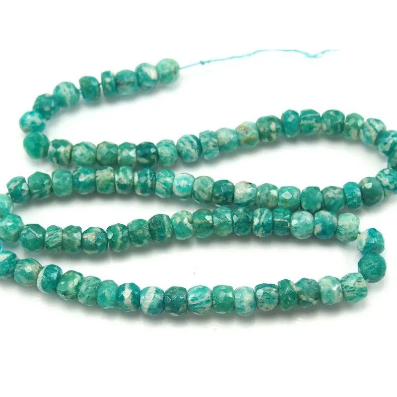 Amazonite Faceted Rondelles 6mm Strand
