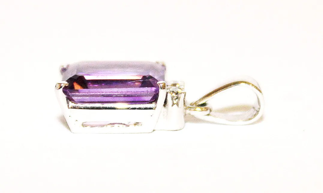 Amethyst And Diamond Simple Pendant AD No. 0798