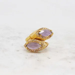 Amethyst Semi Precious Stone Ring