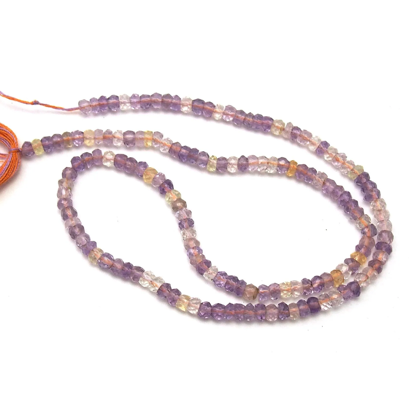 Ametrine Faceted Rondells 3.5mm