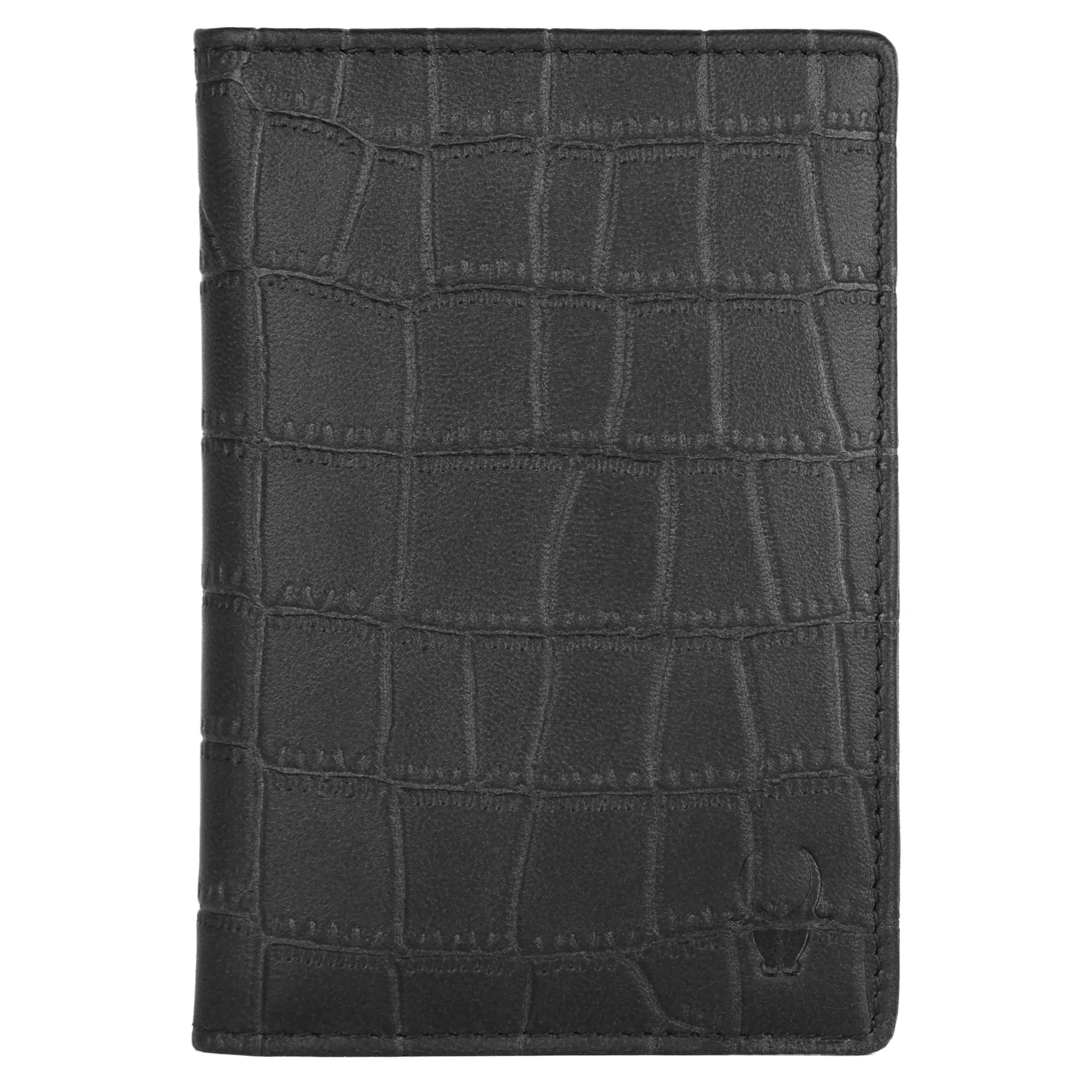ARCHER RFID Protected Blue Saffiano Leather Passport Holder for Men & Women