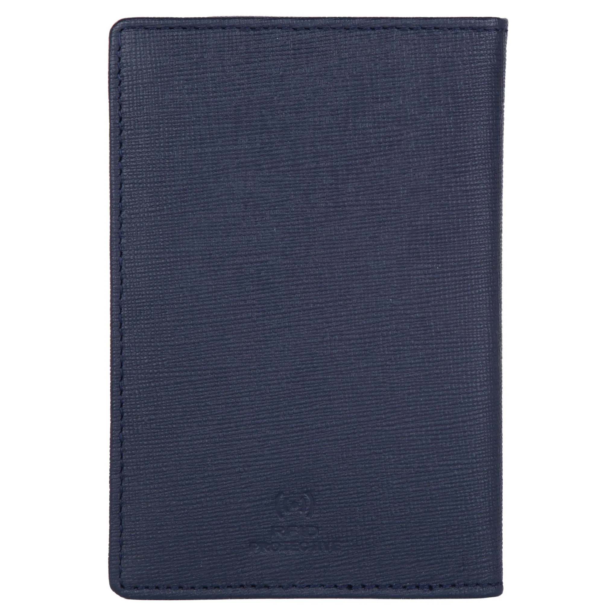 ARCHER RFID Protected Blue Saffiano Leather Passport Holder for Men & Women