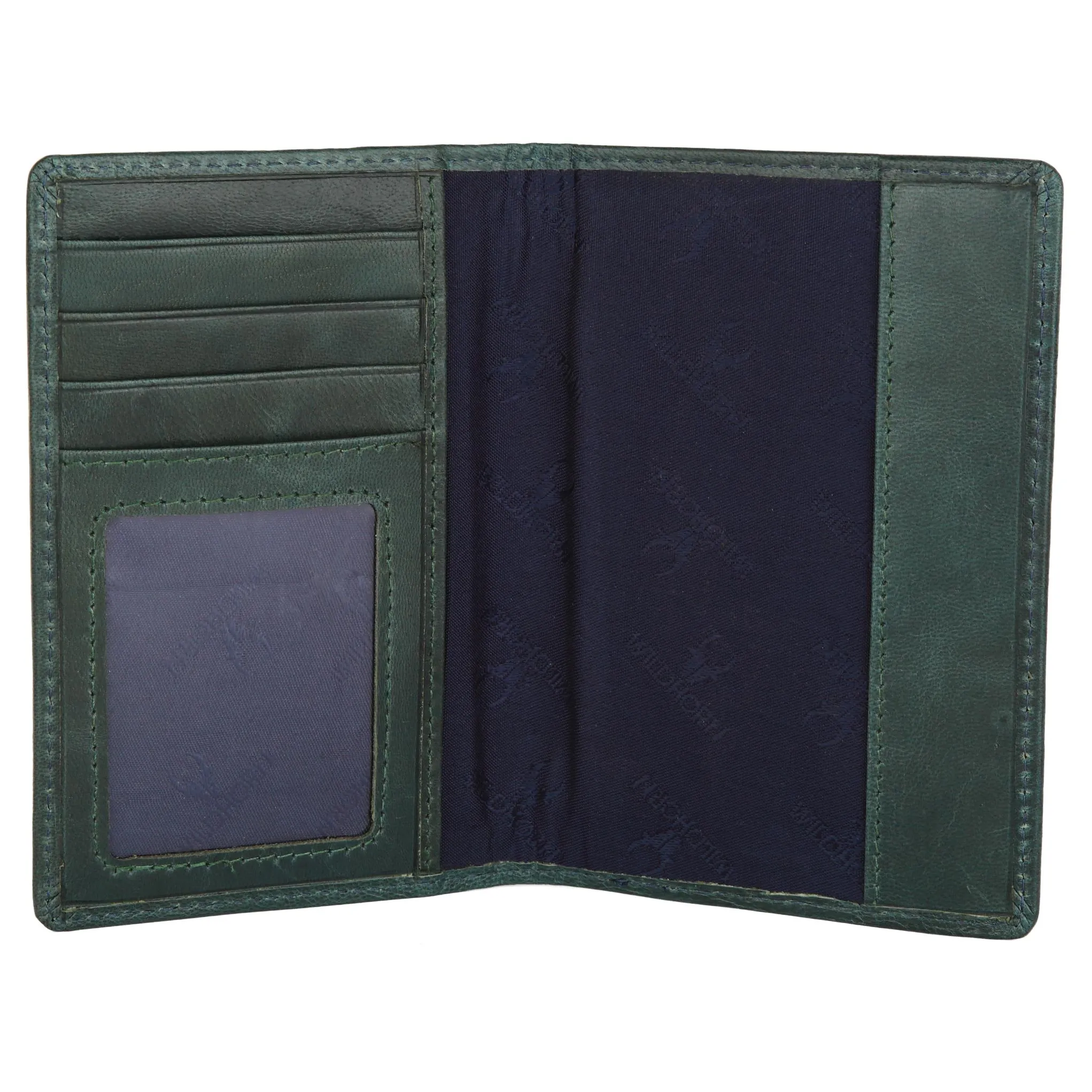 ARCHER RFID Protected Blue Saffiano Leather Passport Holder for Men & Women