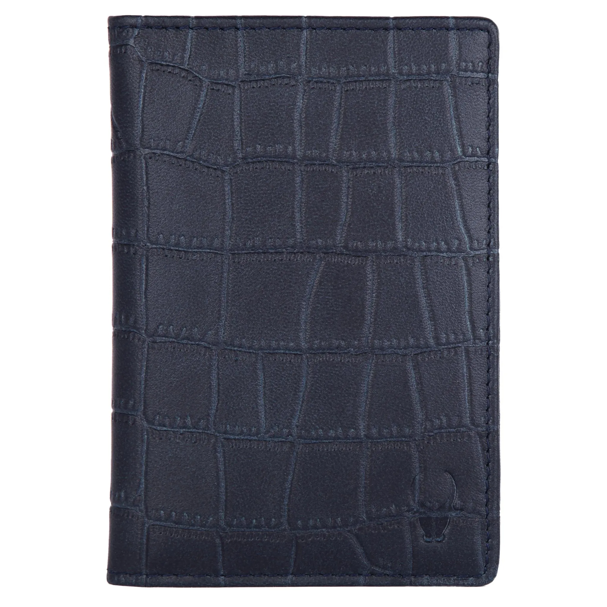 ARCHER RFID Protected Blue Saffiano Leather Passport Holder for Men & Women