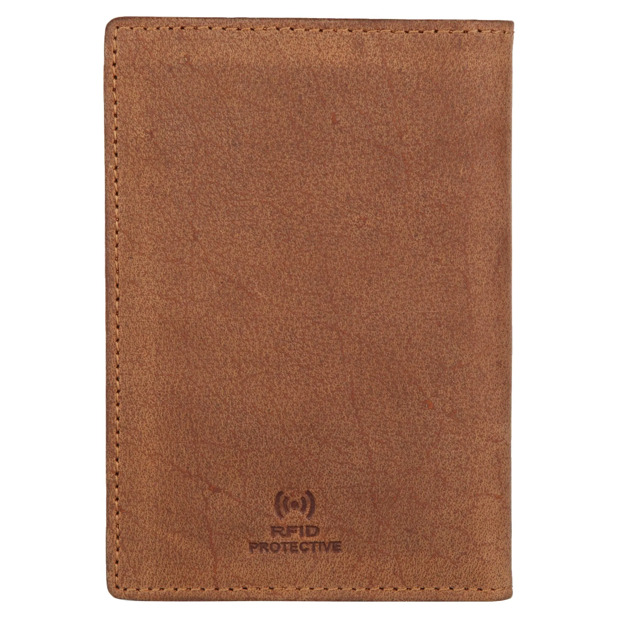 ARCHER RFID Protected Blue Saffiano Leather Passport Holder for Men & Women