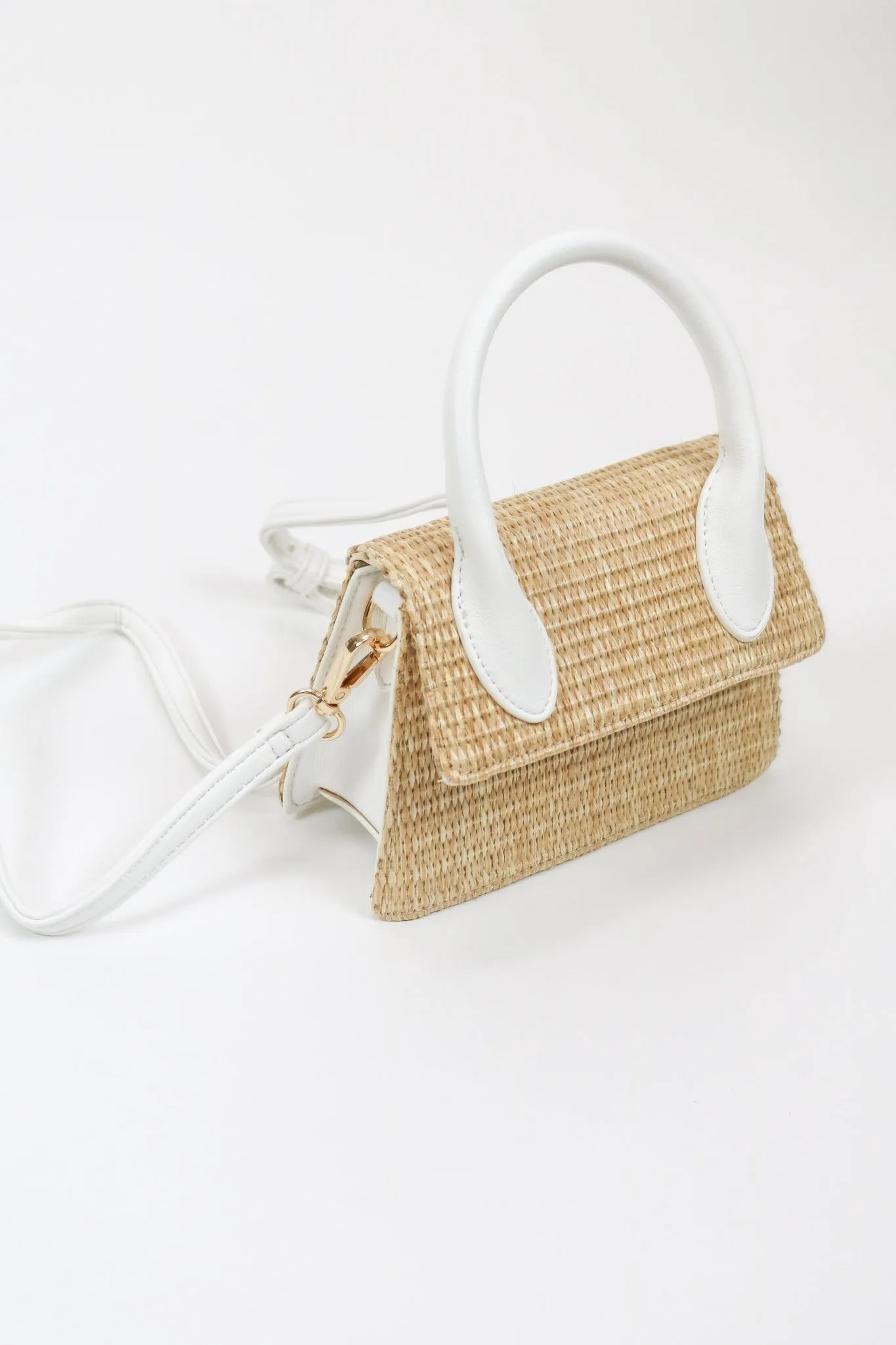 Asara Shoulder Bag | Raffia|White | Billini