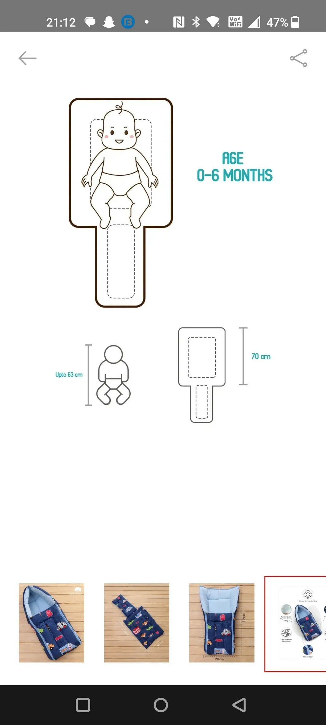 BABYHUG Sleeping Bag/Nest bag