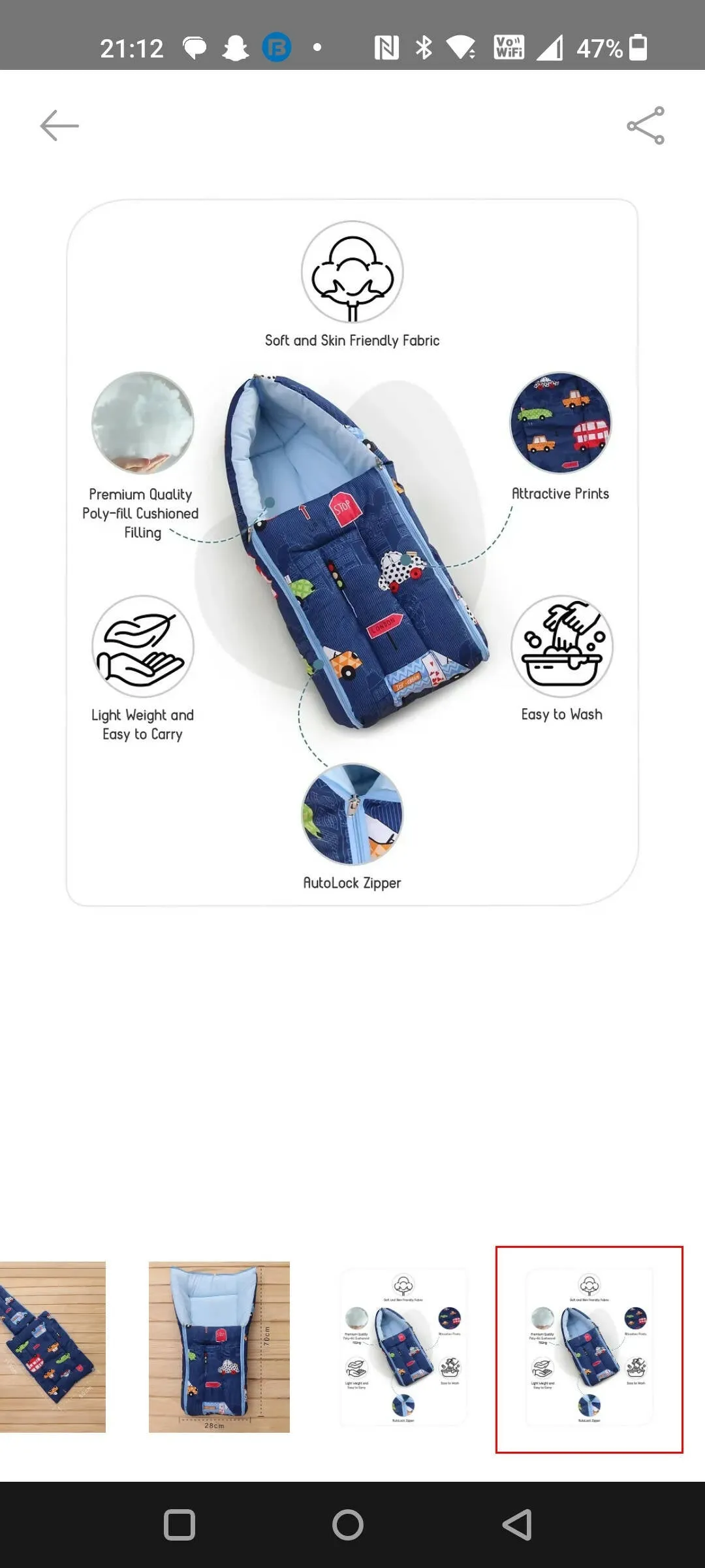 BABYHUG Sleeping Bag/Nest bag