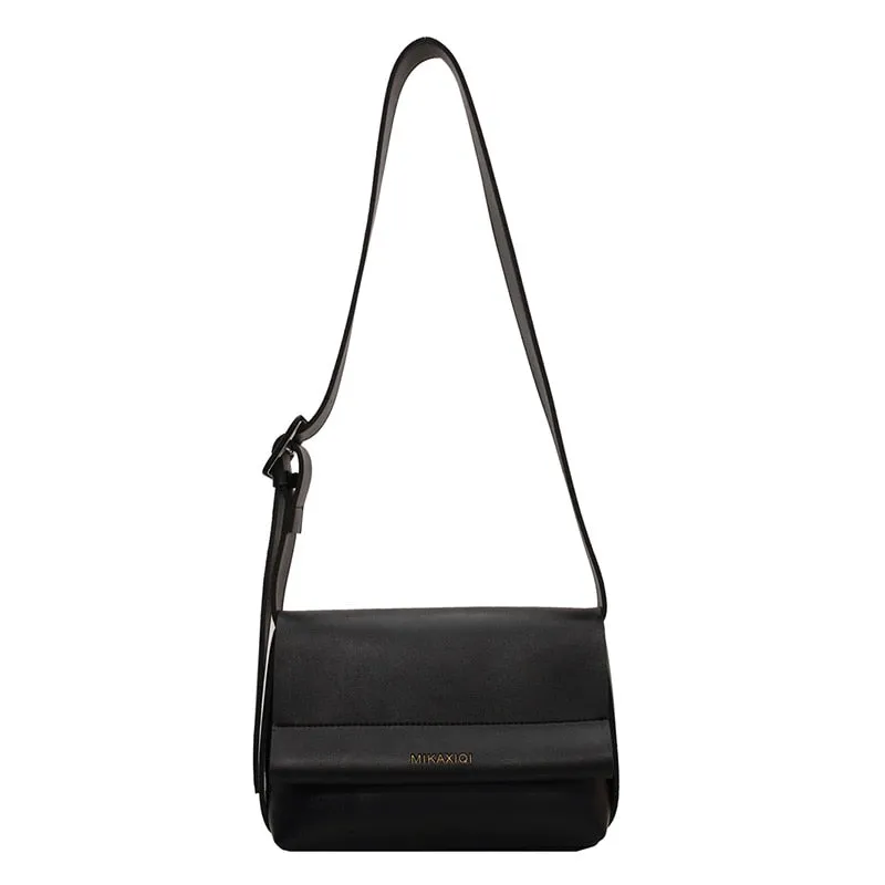 Back to College 2021 autumn and winter new shoulder bag ladies solid color messenger bag casual leather small bag retro square bag