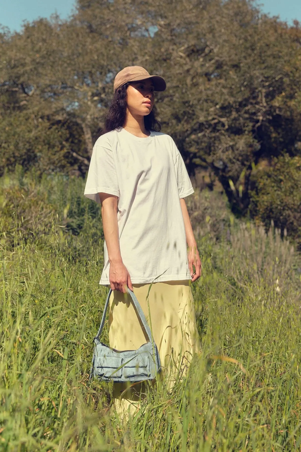 BAGGU Cargo Shoulder Bag Digital Denim
