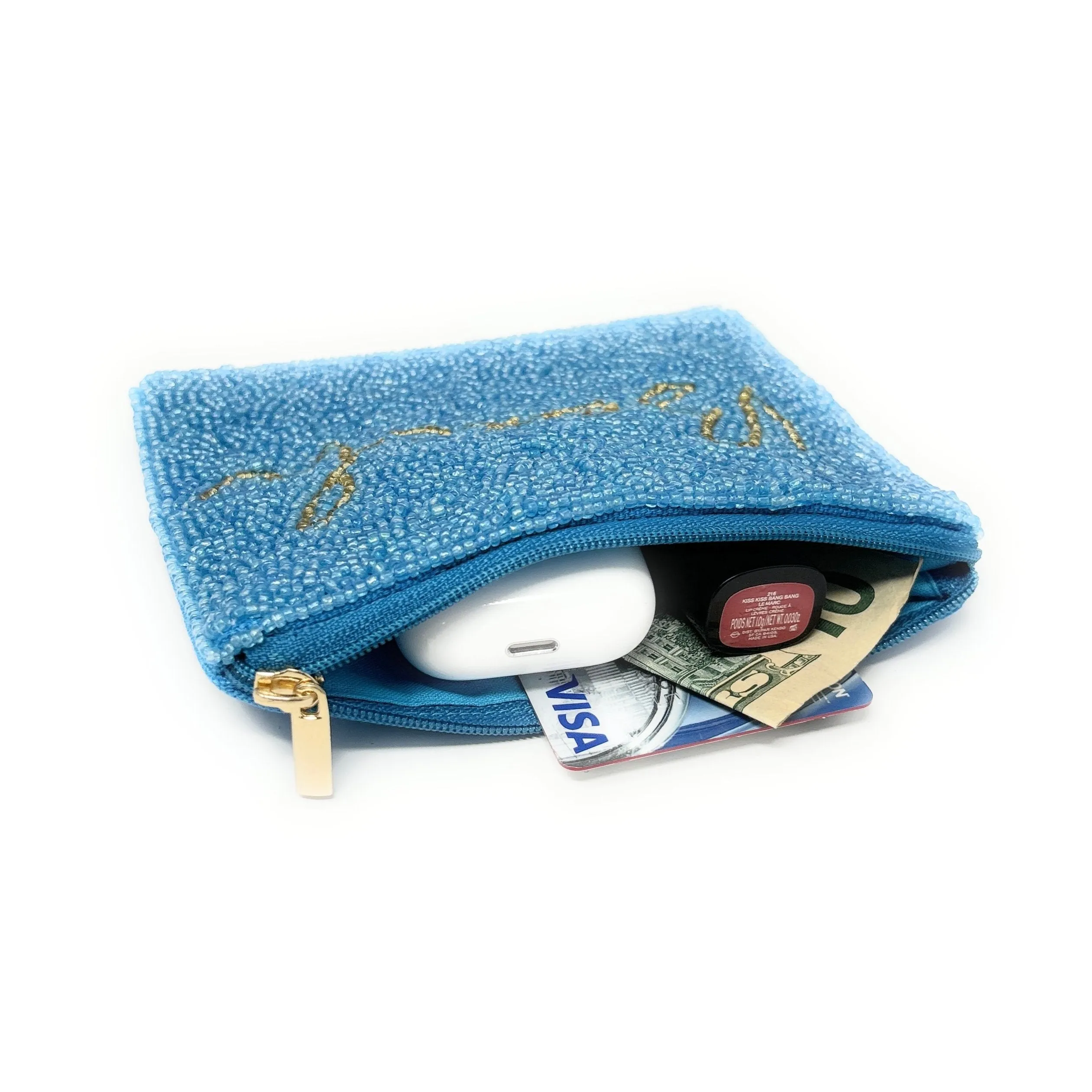 Beach Beaded Coin Purse