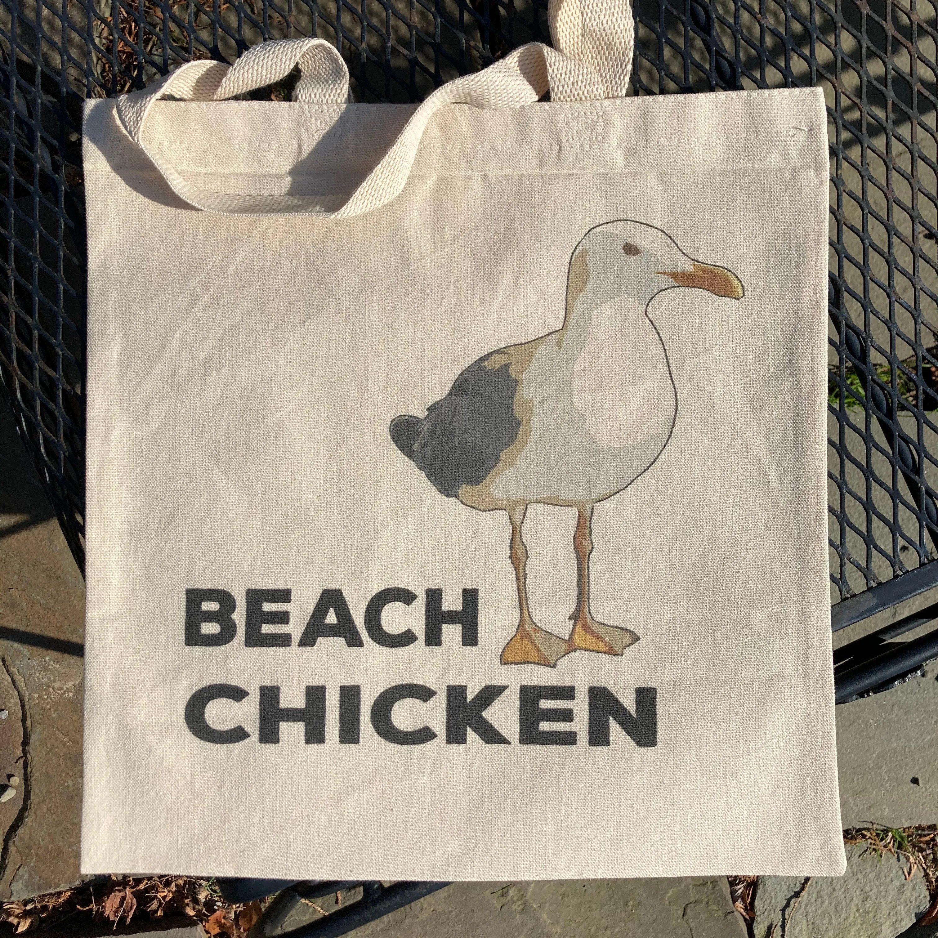 Beach Chicken tote bag