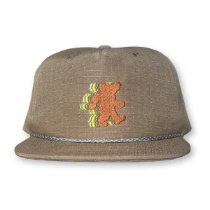 Bear Rope Hat / Biscotti Ripstop Nylon with Pecan Bear