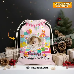 Birthday Party Bag Personalized Christmas String Bag