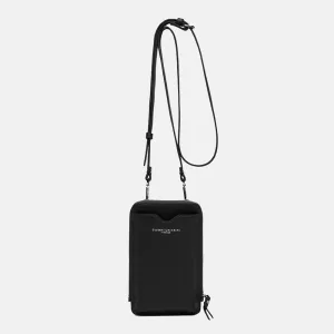 Black Leather Dollaro Phone Bag