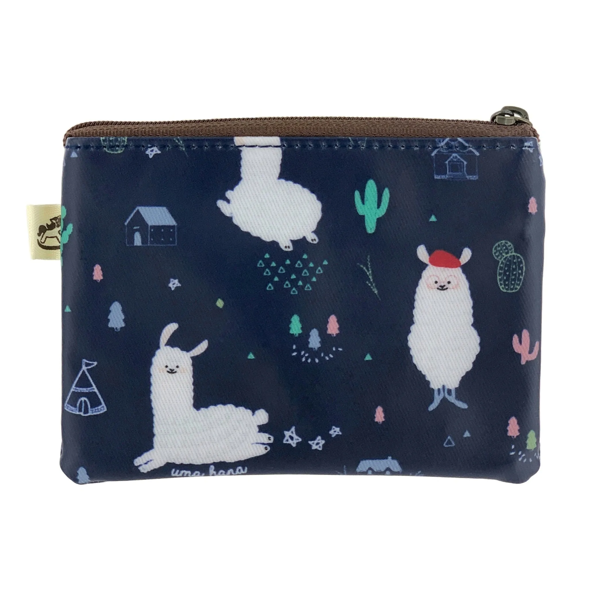 Blue Alpaca Keychain Coin Purse