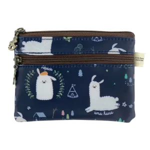 Blue Alpaca Keychain Coin Purse