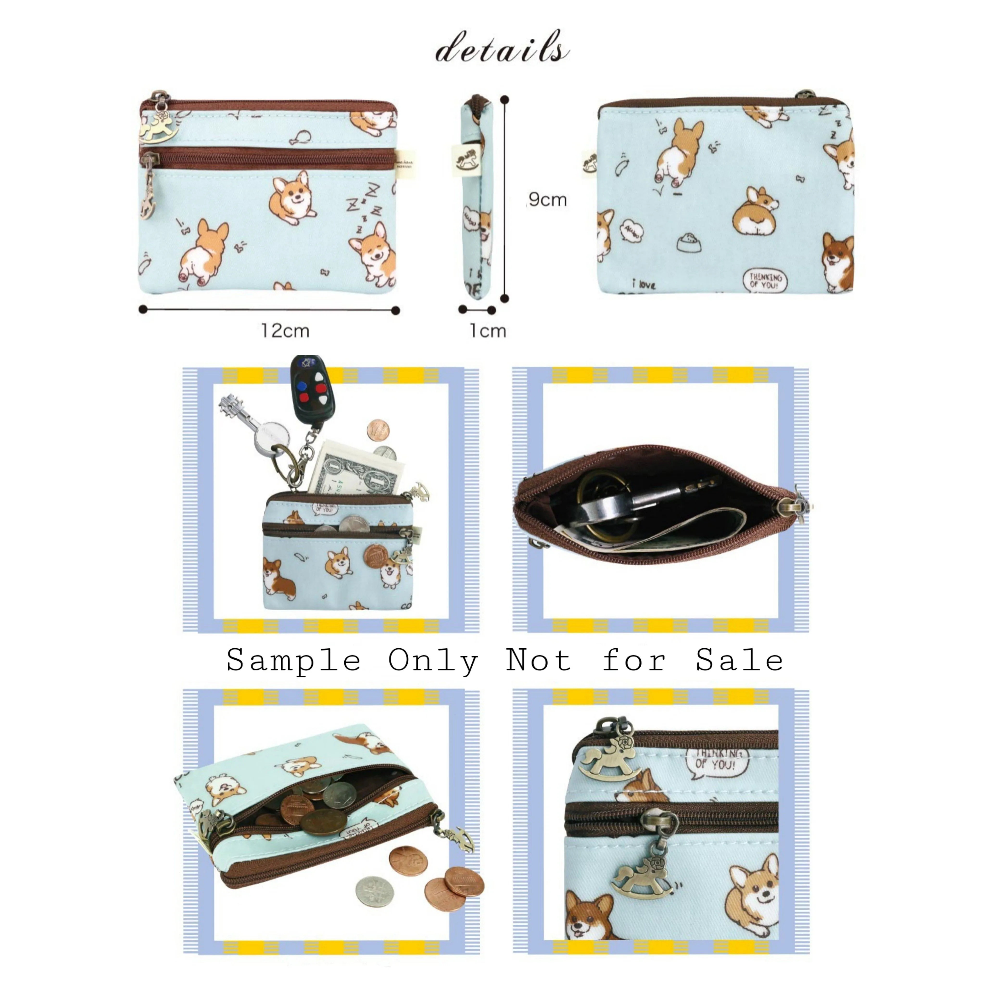 Blue Alpaca Keychain Coin Purse