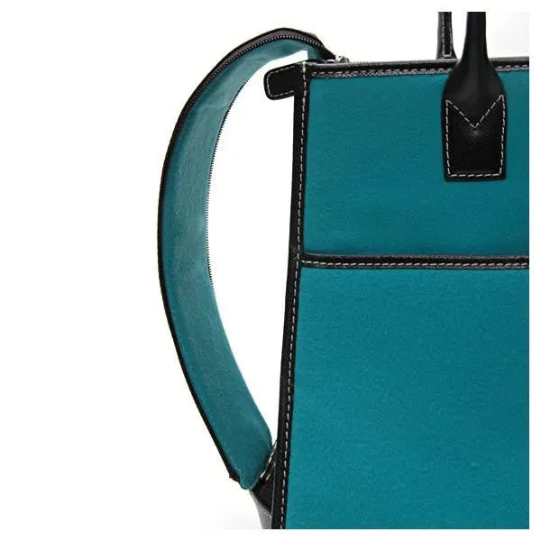 Blue Denim & Black Leather Carrier
