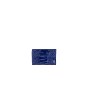 Blue Ostrich Shin | Credit Card Holder